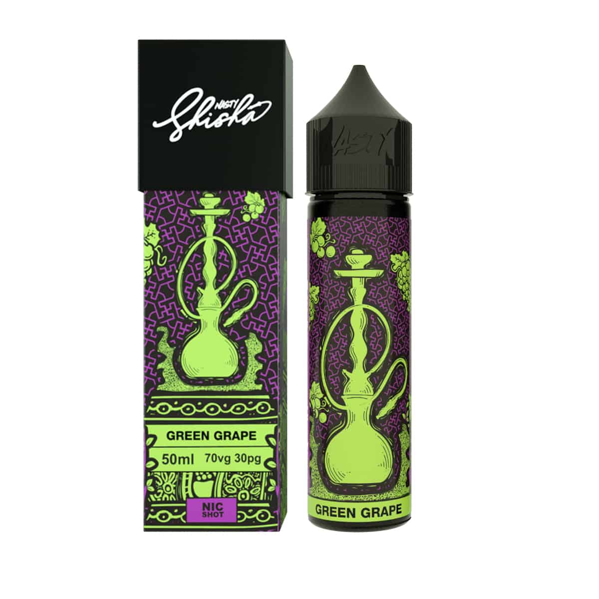 nic-shot-green-grape-outer-packaging Nasty Shisha - Green Grape 50ml